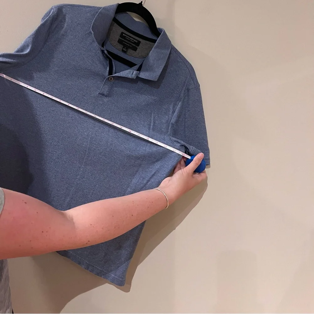 Banana Republic Standard Fit Blue Polo
